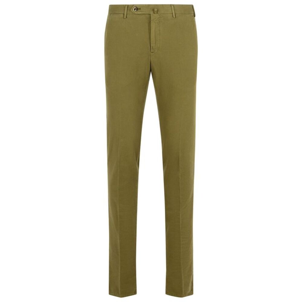 Pt01 'Superslim' Green Cotton Pants Men